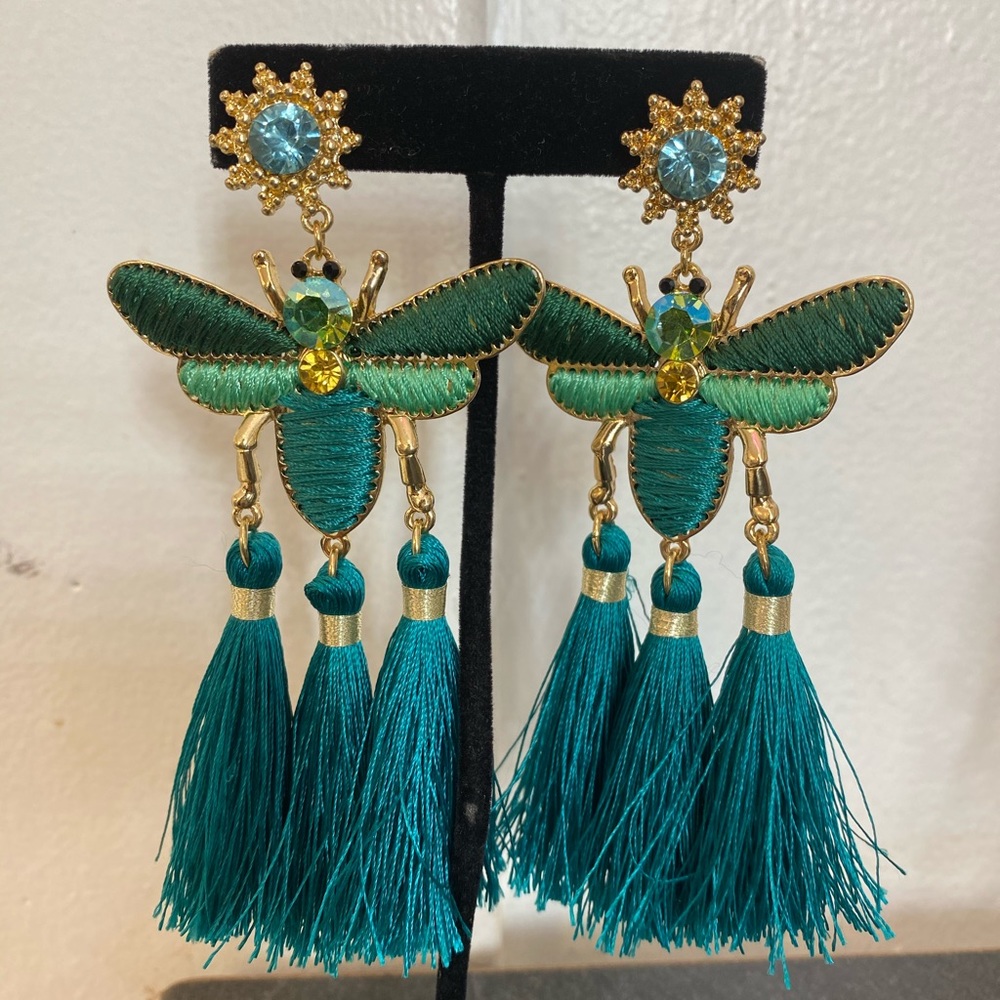 Boho Dragonfly Chandelier Earrings